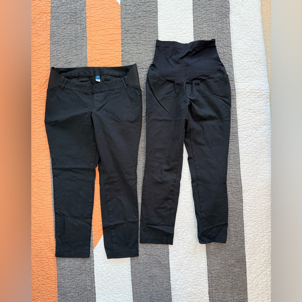 2 pairs- Old Navy Black dress Maternity Pants